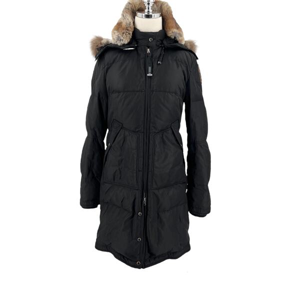 Parajumpers Womens Long Bear Down Jacket Coat Masterpiece Series Fur Hood - Picture 1 of 16